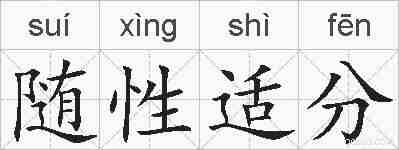 随性适分的拼音