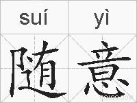 随意的拼音