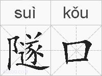 隧口的拼音