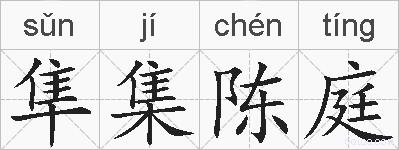 隼集陈庭的拼音