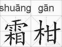 霜柑的拼音