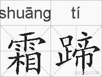 霜蹄的拼音