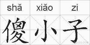 傻小子的拼音