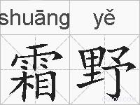 霜野的拼音