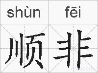 顺非的拼音