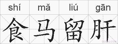 食马留肝的拼音