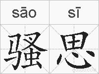骚思的拼音