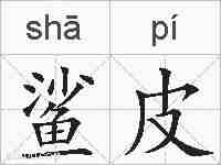 鲨皮的拼音