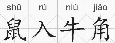 鼠入牛角的拼音