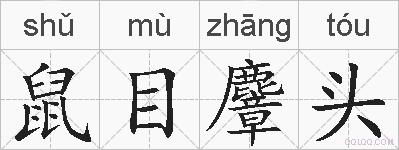 鼠目麞头的拼音
