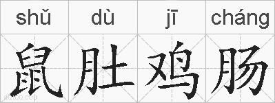 鼠肚鸡肠的拼音