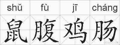 鼠腹鸡肠的拼音