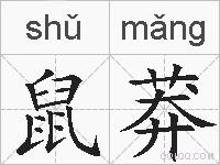 鼠莽的拼音