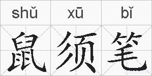 鼠须笔的拼音