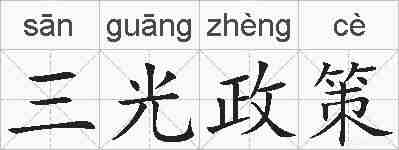 三光政策的拼音