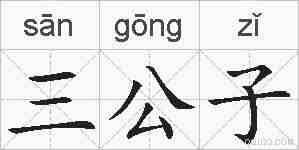 三公子的拼音