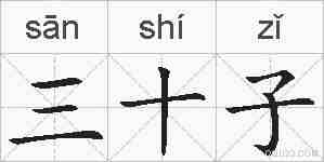 三十子的拼音