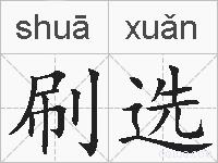 刷选的拼音