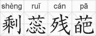 剩蕊残葩的拼音