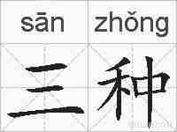 三种的拼音