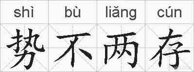 势不两存的拼音