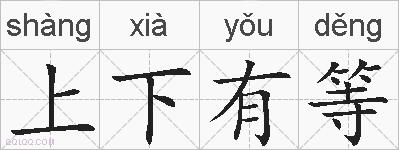 上下有等的拼音