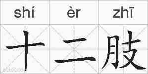 十二肢的拼音