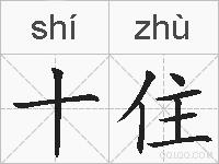 十住的拼音