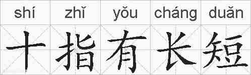 十指有长短的拼音