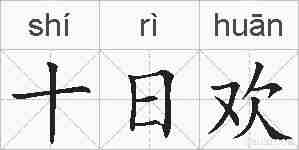 十日欢的拼音