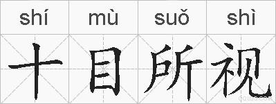 十目所视的拼音