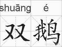 双鹅的拼音