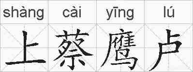 上蔡鹰卢的拼音