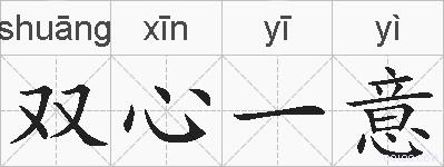 双心一意的拼音
