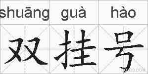 双挂号的拼音