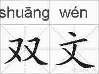 双文的拼音
