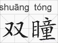 双瞳的拼音