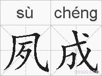 夙成的拼音
