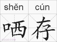 哂存的拼音