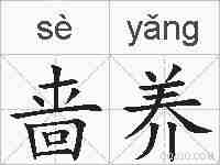 啬养的拼音