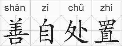 善自处置的拼音