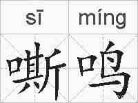 嘶鸣的拼音
