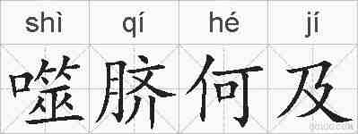 噬脐何及的拼音