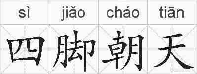 四脚朝天的拼音