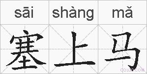 塞上马的拼音