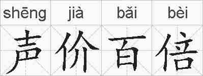 声价百倍的拼音