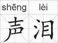 声泪的拼音