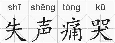 失声痛哭的拼音