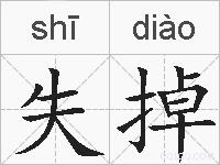 失掉的拼音