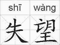 失望的拼音